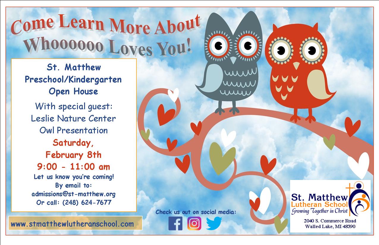 Preschool / Kindergarten Open House | St Matthew Lutheran School